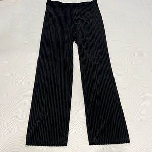 Only Hearts Black Velvet Rib Draw Pant